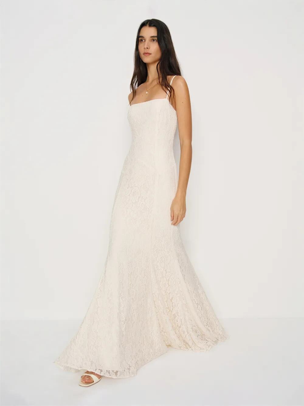 NWT Reformation Fae Lace Maxi Dress Wedding Gown Size 2 Ivory #9G601
